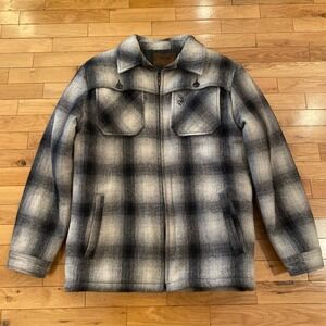 Legendary Whitetails Men's Wool Blend Plaid Zip Up Jacket Size Medium sherpa